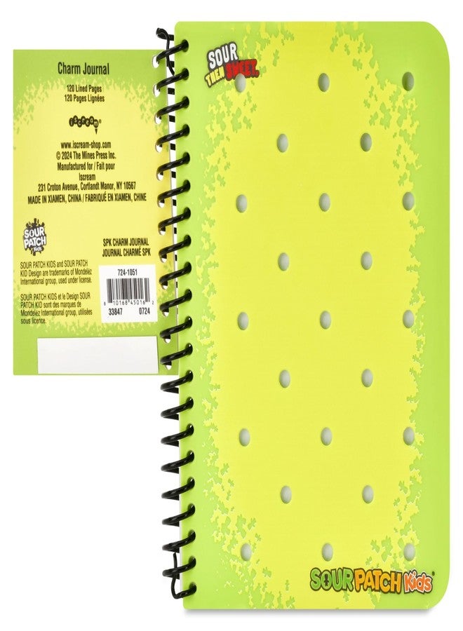 iscream Sour Patch Kids Soft Touch Cover Spiral-Bound Lined Page 7" Charm Journal with 5 Charms - Image 2